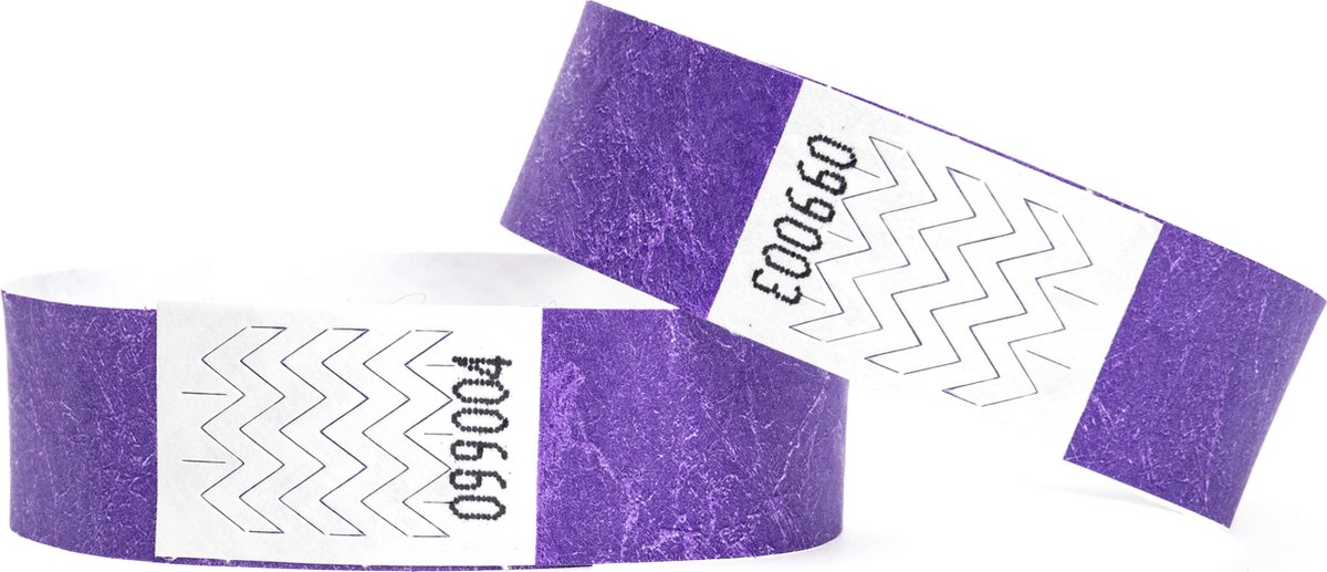 200 Polsbandjes, Tyvek Paars