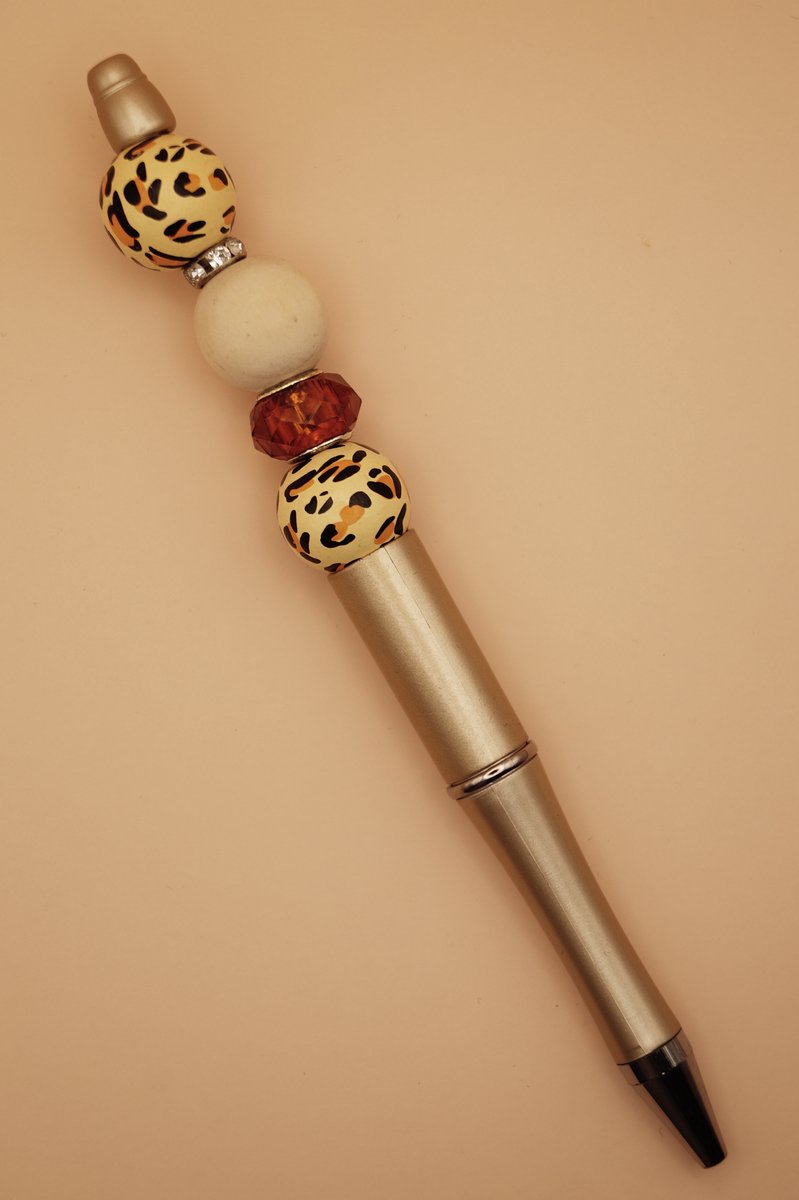 Pen - Champagne kleur - Tijgerprint