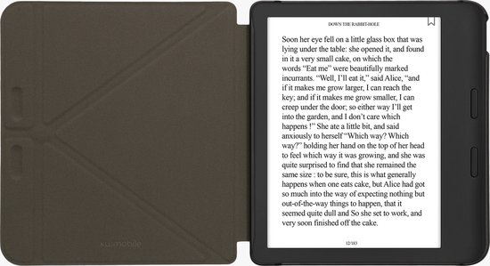 kwmobile e-reader hoesje geschikt voor Kobo Libra Colour hoes - Ereader flip case met standaard - E reader cover van kunstleer - In zwart / meerkleurig van Merkloos — afbeelding 2
