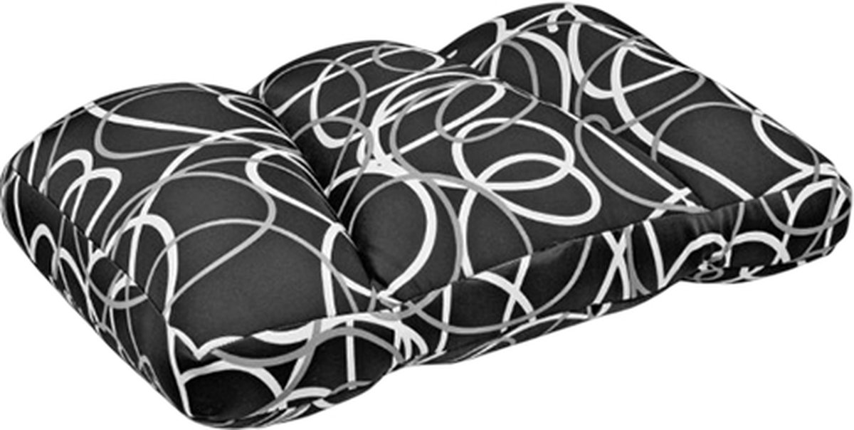 Kuschelmaxx hoofdkussen - tegen nekklachten - Zwart lijnen design - Stevig en zacht kussen met mooie print. Gevuld met microgranulaat, vormvast en wasbaar. Ideaal voor op de bank, bed of op reis. Afmeting 60 x 40 cm. 3 zones