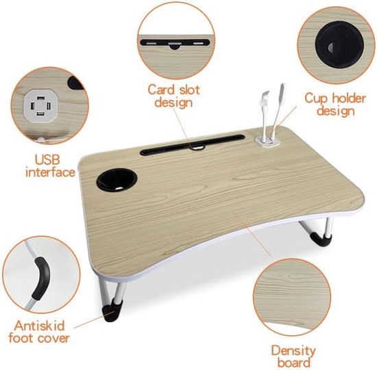 Vind inklapbare laptoptafel hout op - april 2026