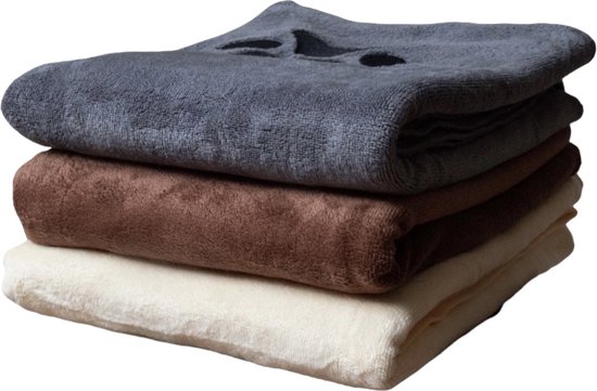 Microvezel handdoek - Hondenhanddoek microvezel - Pet towel - Kat - Sneldrogende handdoek - Droogdoek hond - Honden deken - Badhanddoeken - Grijs - 100x50 cm
