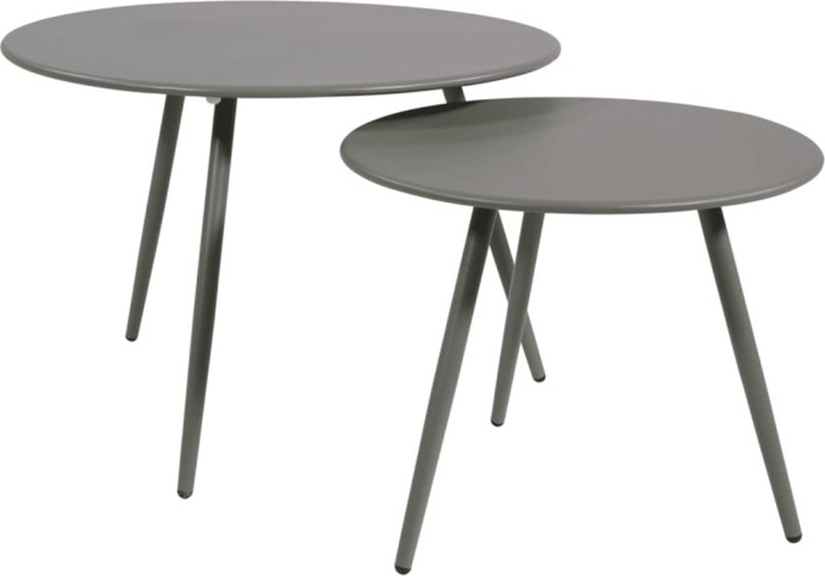 Lesli Living Table d'appoint Rafael - 60x41 cm - Gris