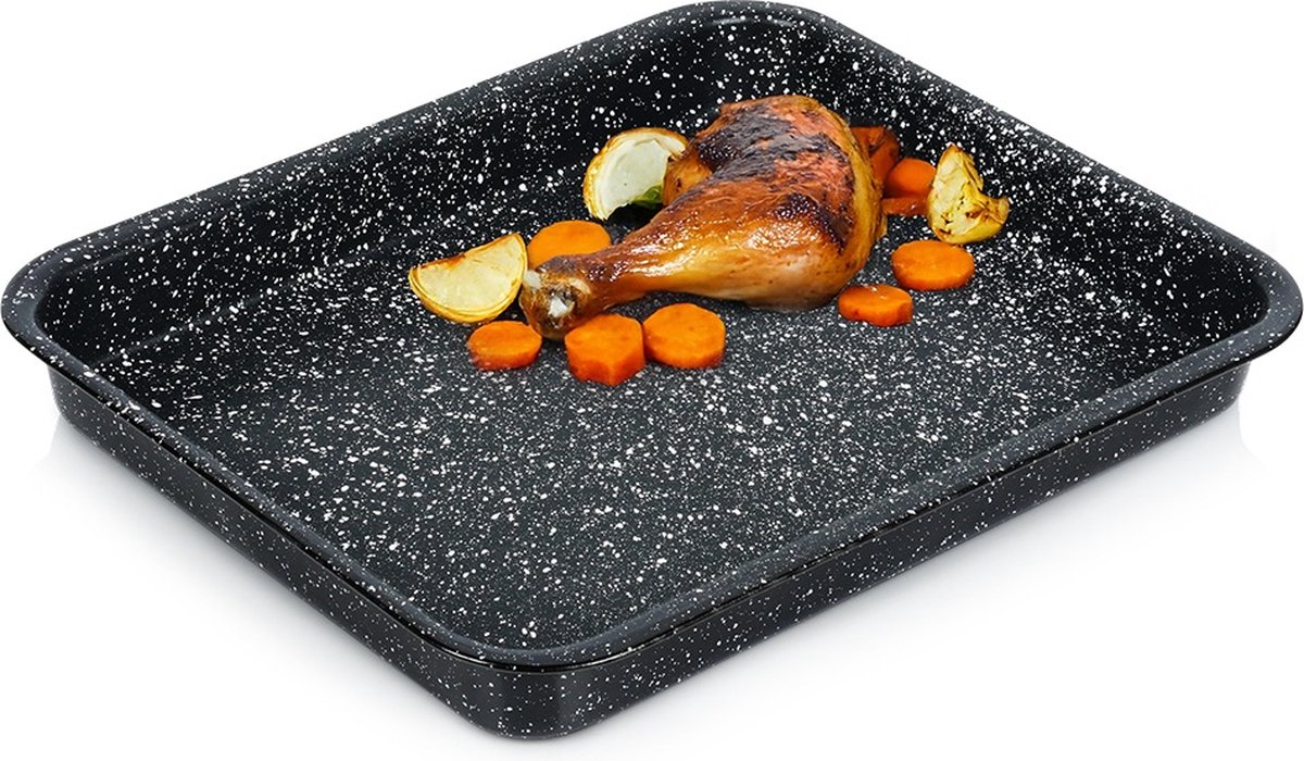 Braadslede Geëmailleerd Rechthoekige GRANDE 4 l, 39,5x33,5x4,5 cm - Ovenschaal - Braadpan