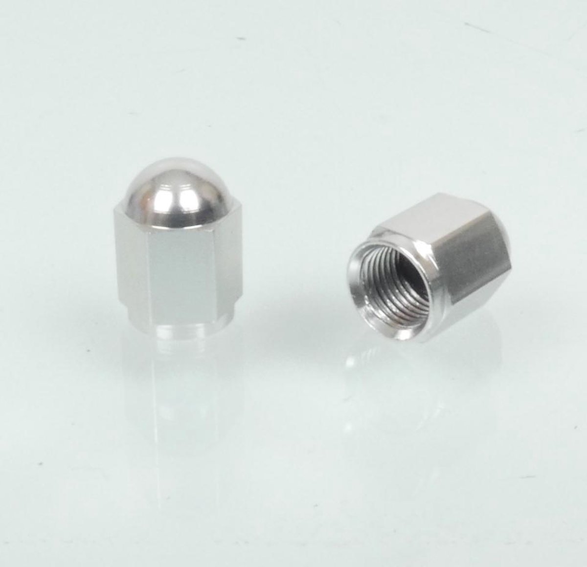 Bouchon de valve Bike It Hexagonal aluminium chromé pour moto auto camion Neuf