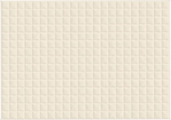 Couverture lestée vidaXL - Couverture de couchage - Couverture lestée 155 x 220 cm 11 kg Tissu Crème clair - Weighted Blanket - Confort de sommeil - Sommeil paisible