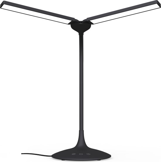 SBR – Glow Bureaulamp – Tafellamp – Daglichtlamp – 2 led lampen – Dimbare led verlichting – 3 lichtkleuren