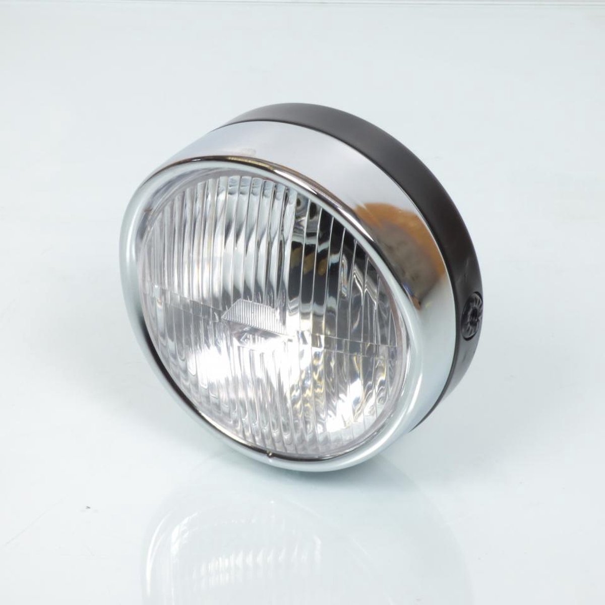 Optique avant Guia pour Mobylette Peugeot 50 103 noir Ø140 transp casq inter Neuf
