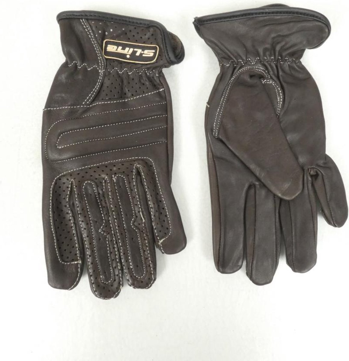 Paire Gant moto cuir été marron S-Line pour homme femme Taille XS GAN200XS Neuf