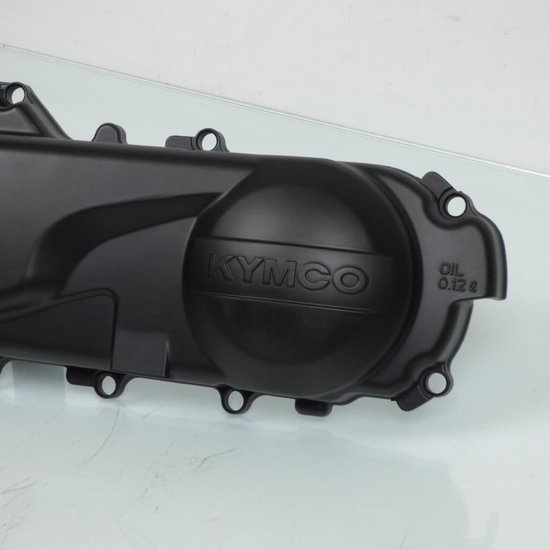 Boîtier de transmission KYMCO noir avec le texte "KYMCO" et "OIL 0.12L".