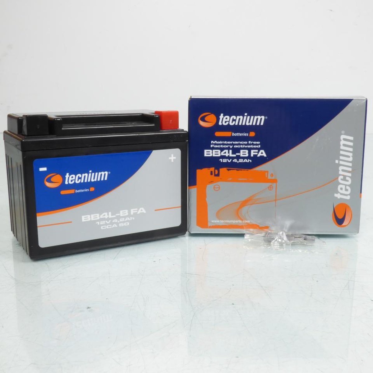 Batterie SLA Tecnium pour Scooter Malaguti 50 F12 Phantom Lc Rst Euro2 2002 YB4L-B / 12V 4.2Ah Neuf