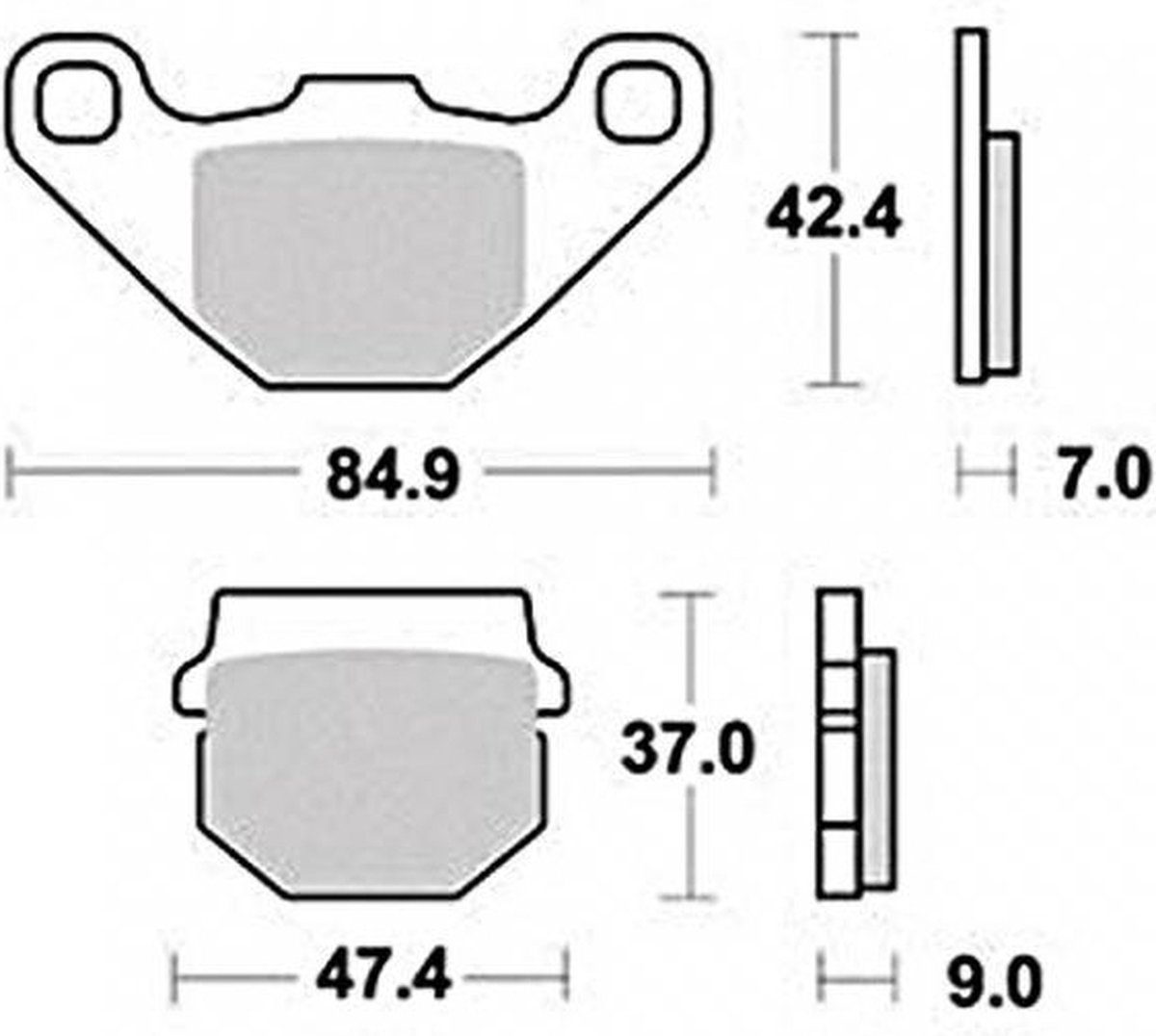 RB Max-remblok voor Peugeot 50 Vivacity-scooter – Hengtong 2005 t/m 2007, nieuw