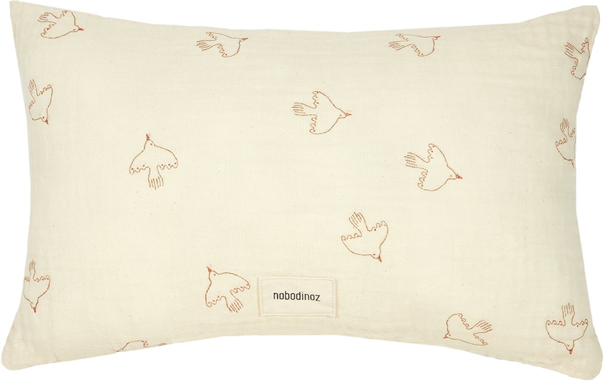 Nobodinoz Wabi Sabi Rechthoekig kussen Brown Hoshi Birds 35X23