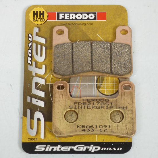 Plaquettes De Frein Ferodo Pour Kawasaki KLE 500 1991-2007 - AV, Métal Fritté, Doré, Garantie 2 Ans