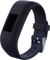 Siliconen Horloge Band Geschikt Voor Garmin Vivofit Junior/Jr 1/2 - Armband / Polsband / Strap Bandje / Sportband - Zwart