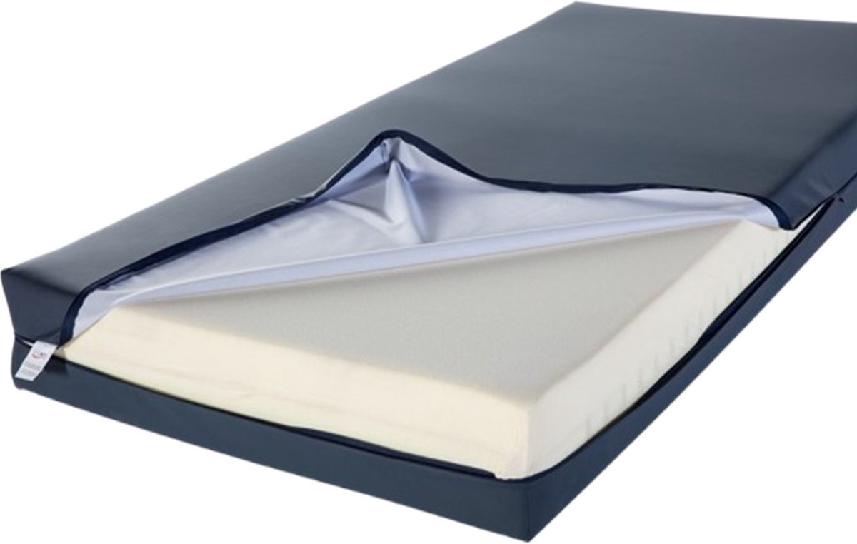 Easy Bedden EasyBedden® Zorgmatras Matras - Incontinentie - Waterdicht - Medium Koudschuim HR45 - 80x200 - circa 16 cm - Anti Bacterieel - CertiPUR® en Oekotex gecertificeerd - 100 % Veilig Grijs