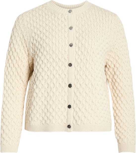 Vila Vest Vikali L/s O-neck Knit Button Cardi 14107982 Birch Dames Maat - XL