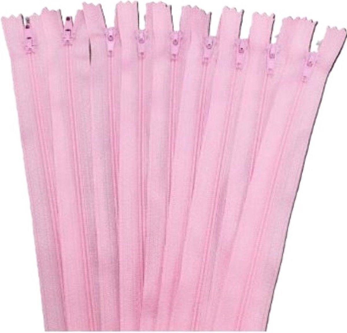 Close end rits - rits gesloten einde - roze - 45 cm - 1 rits