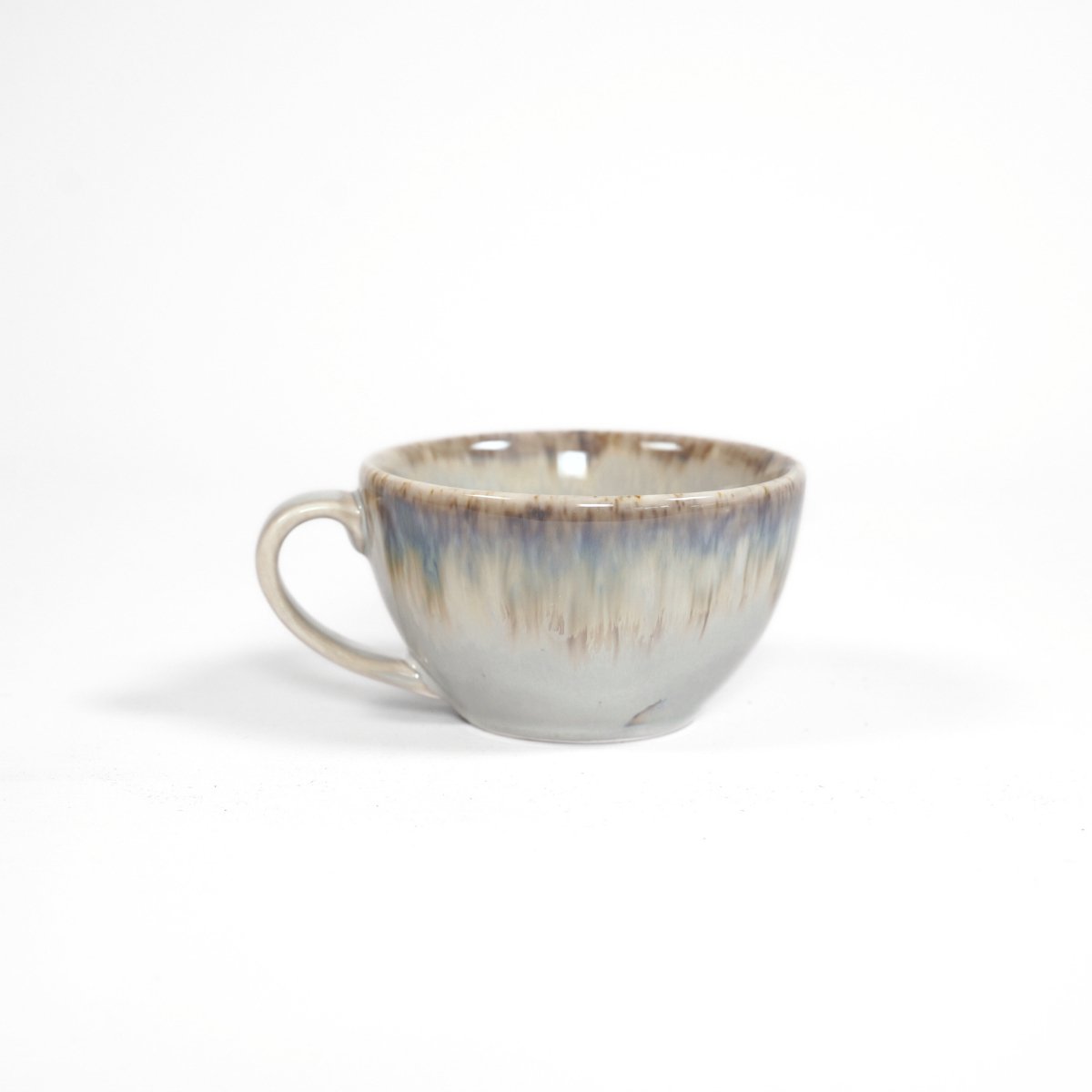 L’AMAR Goby - Handgemaakt Porselein Servies - Thee-/Koffiekopjes 180 cl met Schoteltjes - Set van 6 stuks