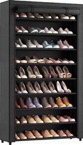 Brixy Schoenenrek XXL - 9-Laags Schoenenkast - Tot 54 Paar Schoenen - 160x100x28cm - Zwart
