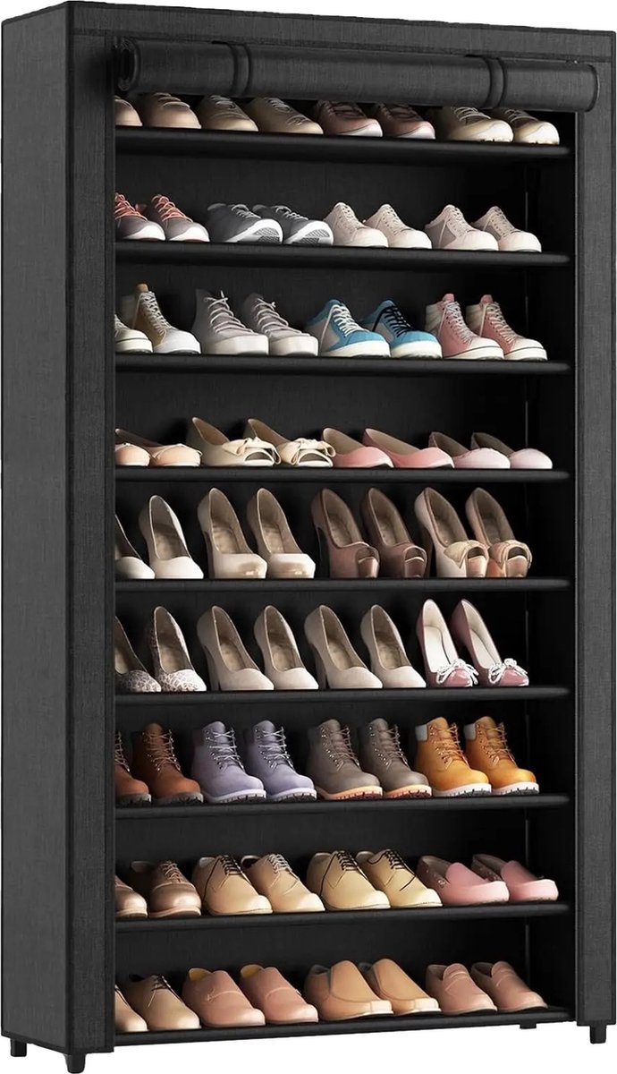 10-Niveau Schoenenrek Voor 54 Paar Schoenen – Schoenenkast, Doekkast 10-Niveau Schoenenrek Voor 54 Paar Schoenen – Schoenenkast, Doekkast