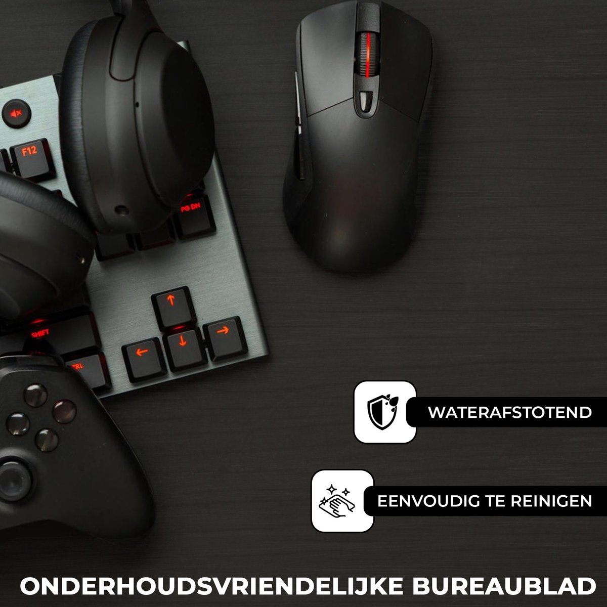 Bayt Hoekbureau - Bureau - Game Bureau - Gaming bureau - L vormig bureau - Computertafel - Zwart