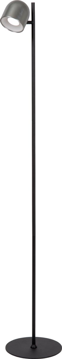 Lucide SKANSKA RECH - Oplaadbare Vloerlamp Binnen/Buiten - Accu/Batterij - Ø 23 cm - LED Dimb. - CCT - 1x3W 3000K/6000K - IP44 - Grijs ijzer