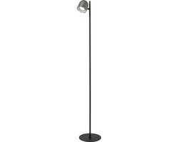 Lucide SKANSKA RECH - Oplaadbare Vloerlamp Binnen/Buiten - Accu/Batterij - Ø 23 cm - LED Dimbaar - CCT - 1 × 3W 3000K/6000K - IP44 - Grijs ijzer