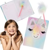 Journal/carnet en peluche Licorne + stylo, coffret cadeau