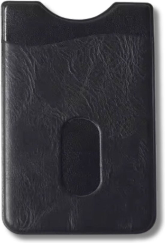 kwmobile Stick-On Kaarthouder voor Telefoon (Set van 3) - Siliconen Portemonnee Kaarthouders - Plakt op Mobiele Telefoon Terug of Hoesje - Zwart/Zwart/Wit