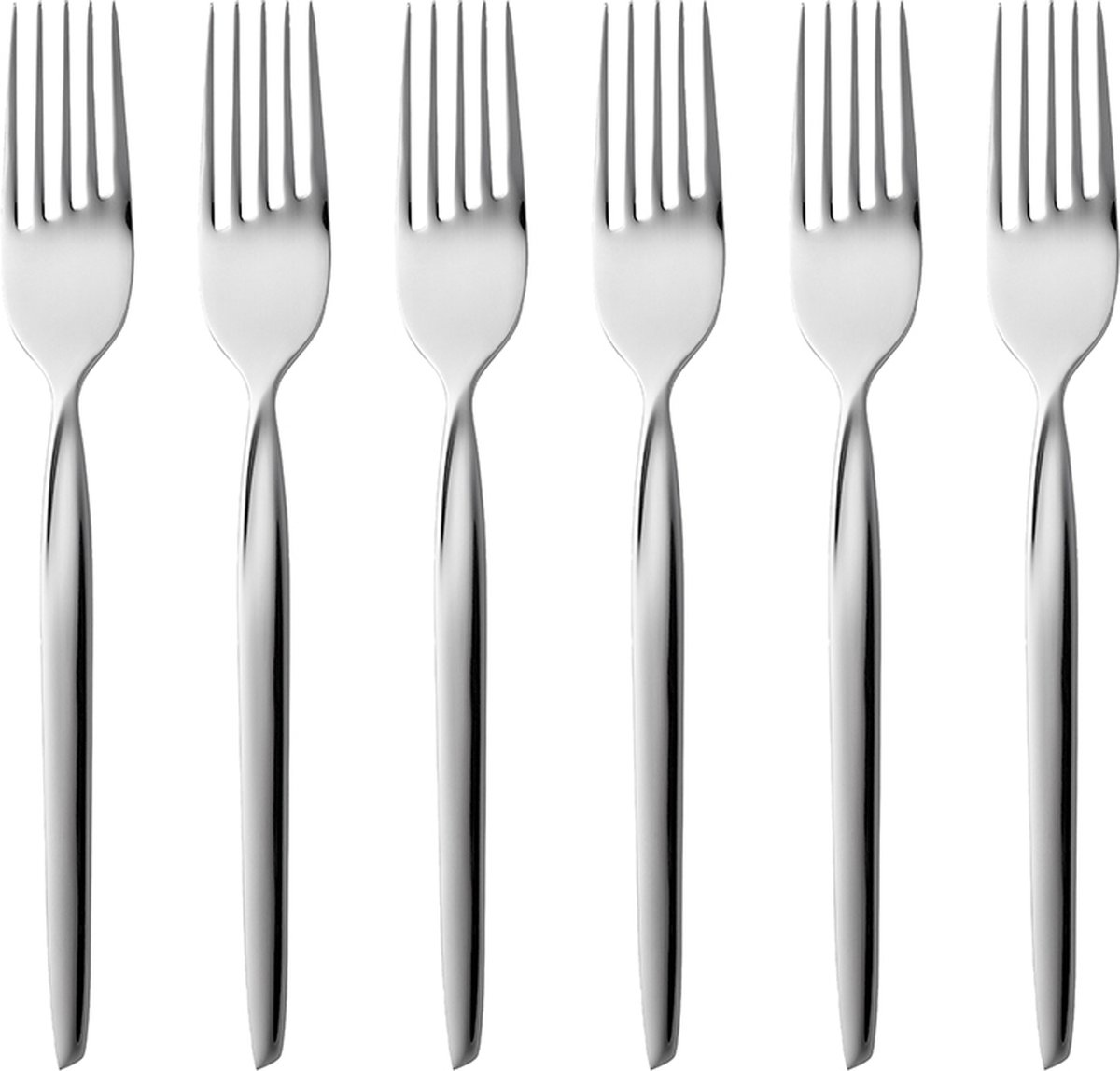 Gense Twist Taartvork 16 cm 6 stuks Glanzend staal