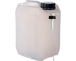 Jerrycan 5 liter transparant | met pomp | geschikt voor water | UN gekeurd | benzine | handig stapelbaar | food grade | inclusief dop | totaal te legen | noodpakket