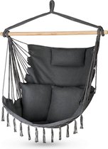 Bol.com Outtec® Hangstoel met 3 Kussens - 100x130x75cm tot 140 kg - Boho Fringed Fauteuil Zitzak Schommel - voor Buiten Tuin Bal... aanbieding