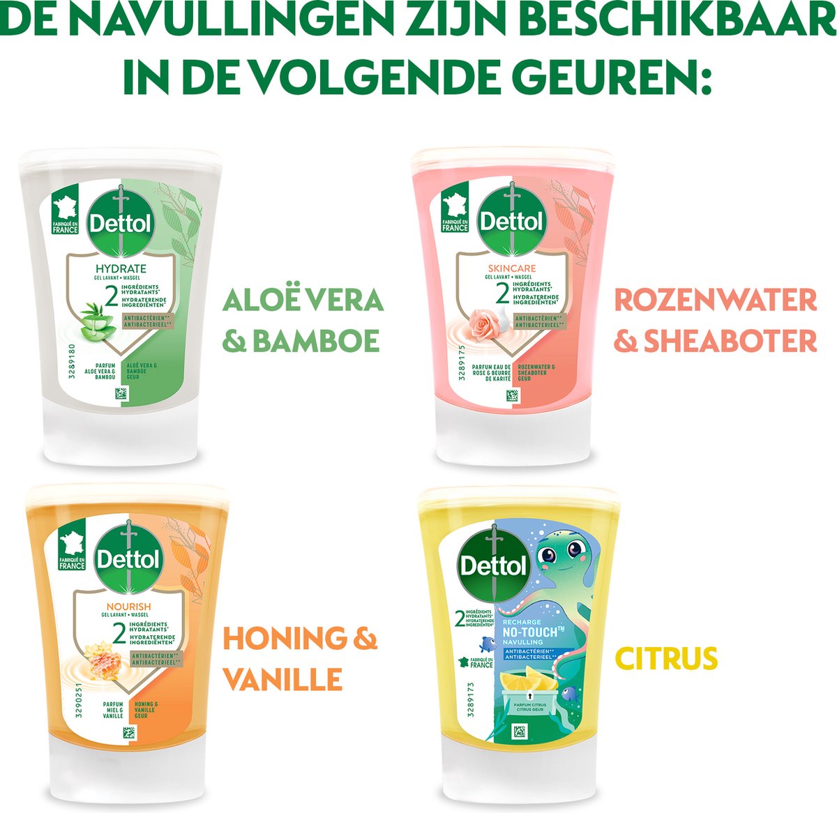 Bol.com Dettol No-Touch Navulling Handzeep - Extra Care Honey & Sheabutter 250ML - 8 Stuks - Voordeelverpakking aanbieding