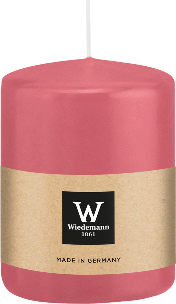 Wiedemann Cilinderkaars/stompkaars - roze - 6 x 8 cm - 29 branduren - zuilkaarsen