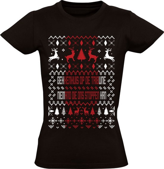 Gekkenhuis Op De Tribune Dames Kerst T-shirt - amsterdam - fans - sfeer