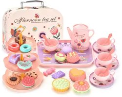 Speelgoed Thee set- 42 Stuks- Kinderen- Doen Alsof Spelen- Thee servies- Afternoontea Set- Thee- Gebakjes- Rollenspel- Eten- Met koffertje- Kinderen- Cadeautip Speelgoed Thee set- 42 Stuks- Kinderen- Doen Alsof Spelen- Thee servies- Afternoontea Set- Thee- Gebakjes- Rollenspel- Eten- Met koffertje- Kinderen- Cadeautip