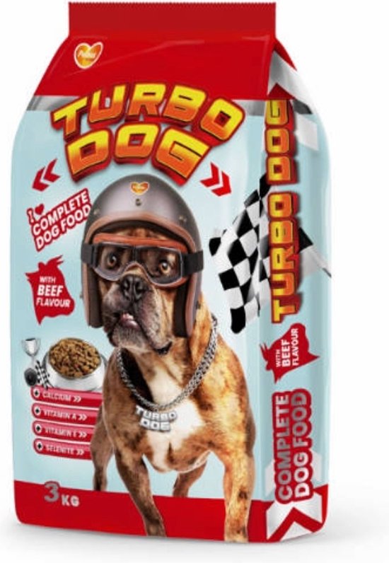 Turbo - Hondenvoer - Hondenbrokken - Adult - Rundsmaak - 3kg