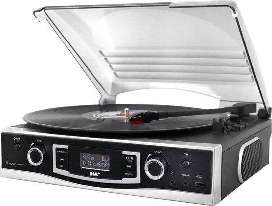 Soundmaster PL590SW - Retro platenspeler met DAB+ radio, USB encoding functie — afbeelding 2