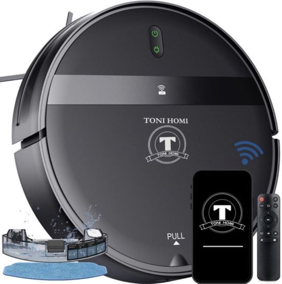 TONIHOMI® Robotstofzuiger met dweilfunctie - Robotstofzuiger met - Met