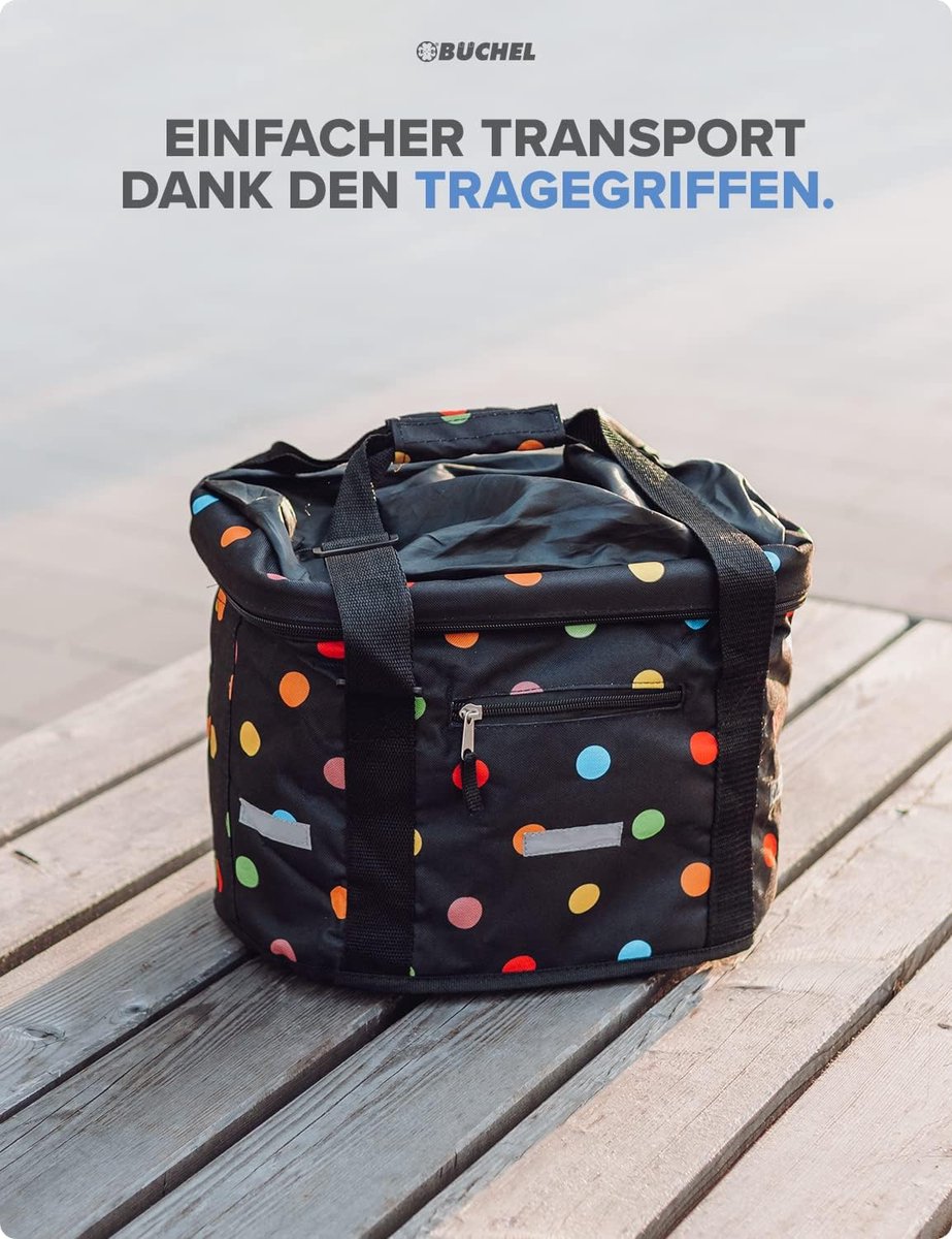 fietstas + bagagedrager - fietstas - 20 l - 35 x 26 x 25 cm - Meerkleurig