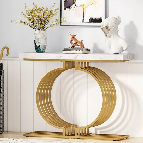 Tribesigns Moderne consoletafel, haltafel met witte