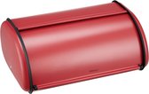 Kinghoff 1865 - Grande boîte à pain - Acier inoxydable - Rouge - Rétro - 44 x 27 x 18,5 cm