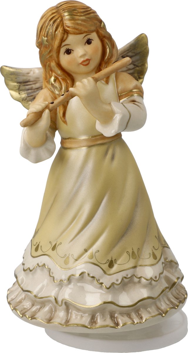 Goebel - Kerst | Decoratief beeld Engel Stille nacht | Aardewerk - 16cm