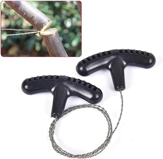 Roestvrijstalen draadzaag 70 cm - Snoeizaag voor camping en tuin - Overlevingsuitrusting van Apoza — afbeelding 4
