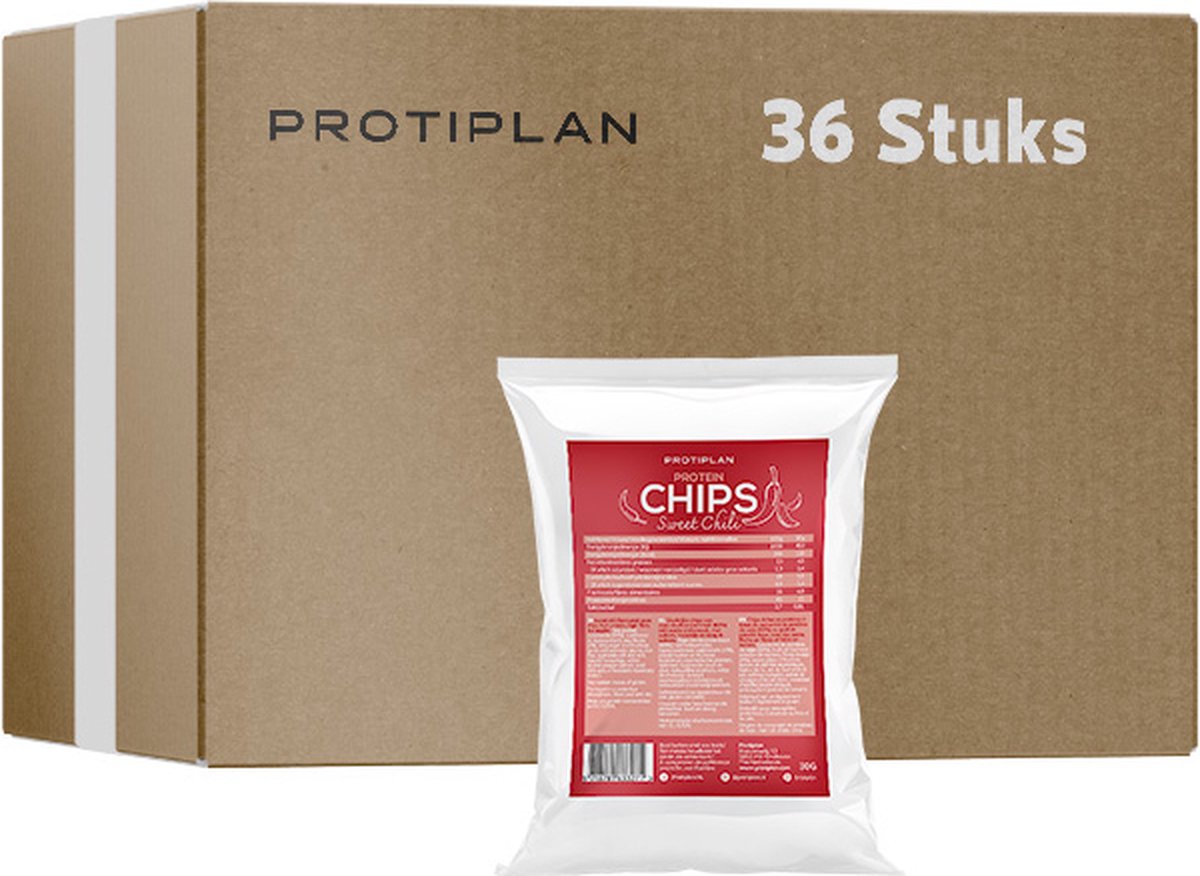 Goedkoopste Protiplan | Chips Sweet Chili | 36 stuks | 36 x 30 gram | Low carb snack | Snel afvallen zonder hongergevoel!