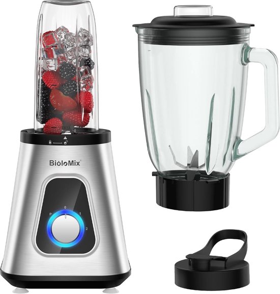 Ariqo Blender Smoothie - Blenders - Keukenblender - Sapcentrifuge - Juicer - Incl. 1.5L & 0.6L Flessen - 1300W - 3 Standen van Ariqo — afbeelding 2