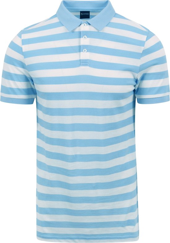 Polo Balky bleu clair adapté - Taille XL - Homme - Polo Homme à manches courtes
