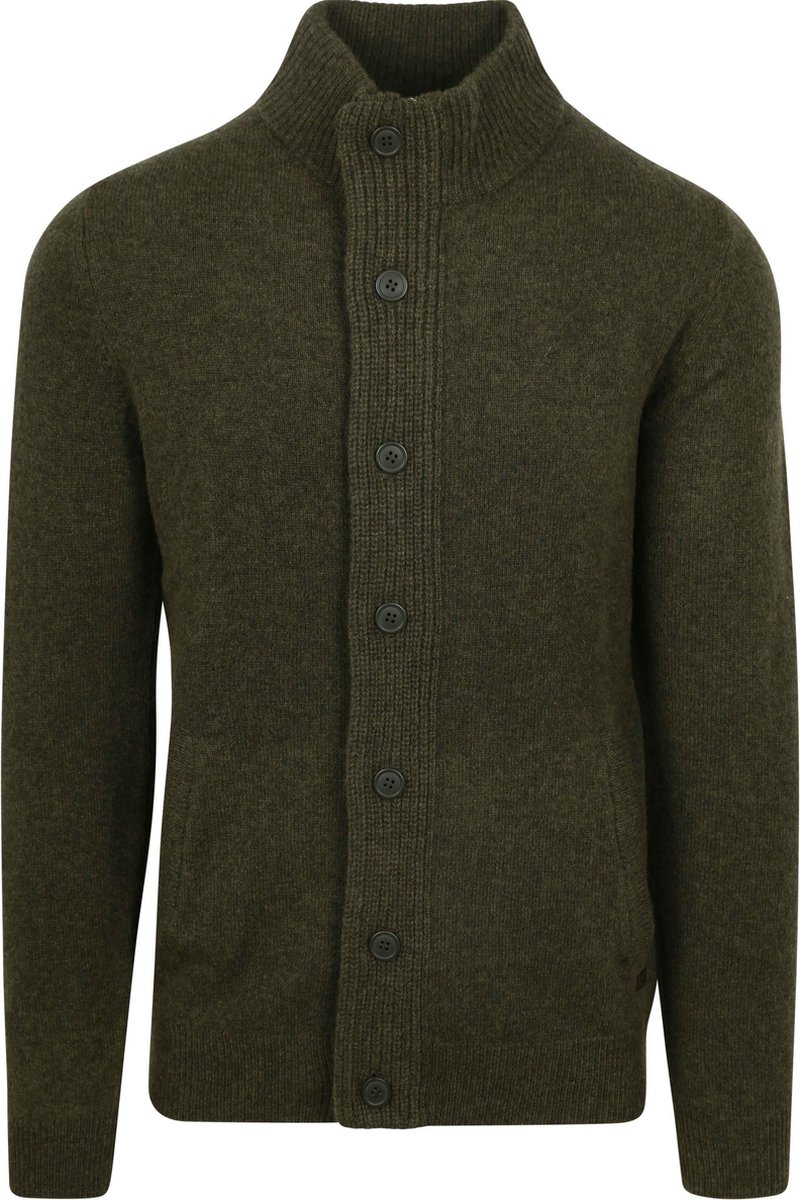 Barbour Zip Vest Lamswol Donkergroen - Maat M - Heren