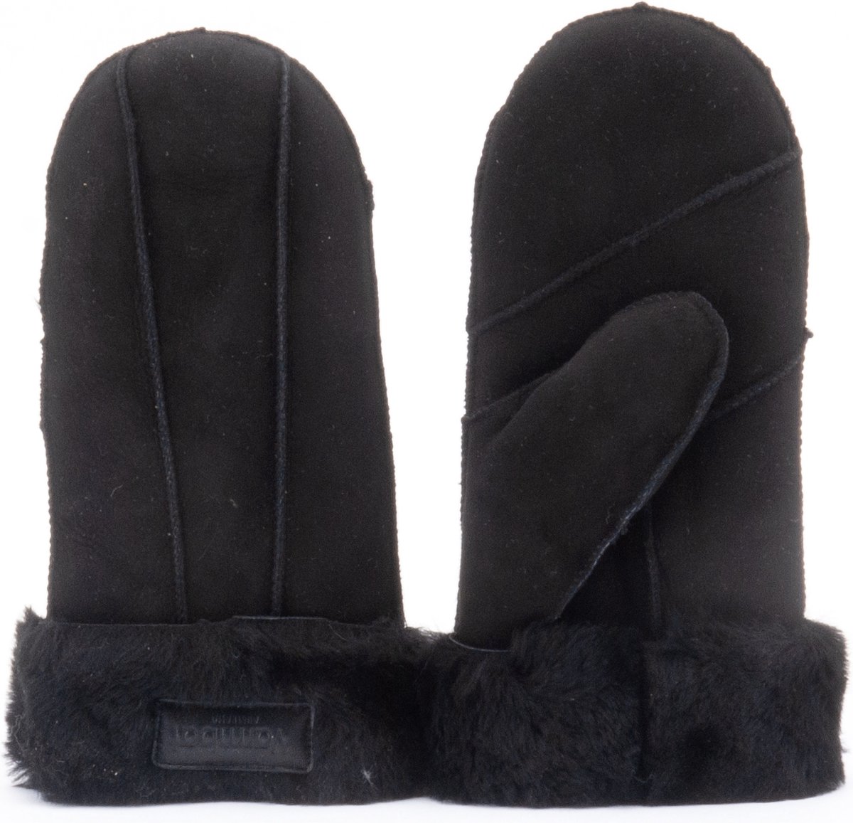 Warmbat Mitten Women Lammy patchwork Dames Wanten - Black